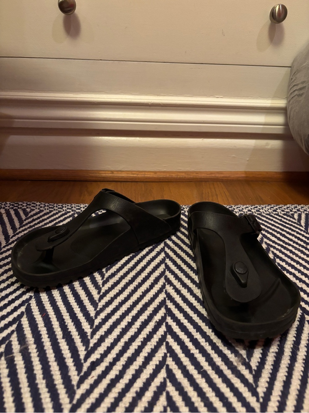 Birkenstock Black EVA Gizeh Sandals